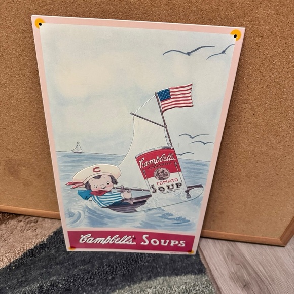 1993 Campbell’s Soup Sign #9 Sailboat Faded Color - Picture 2 of 6